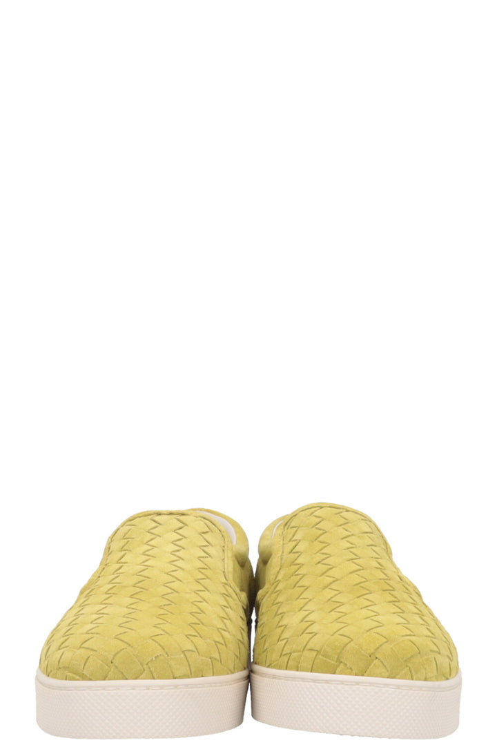 BOTTEGA VENETA Intrecciato Flats Suede Green