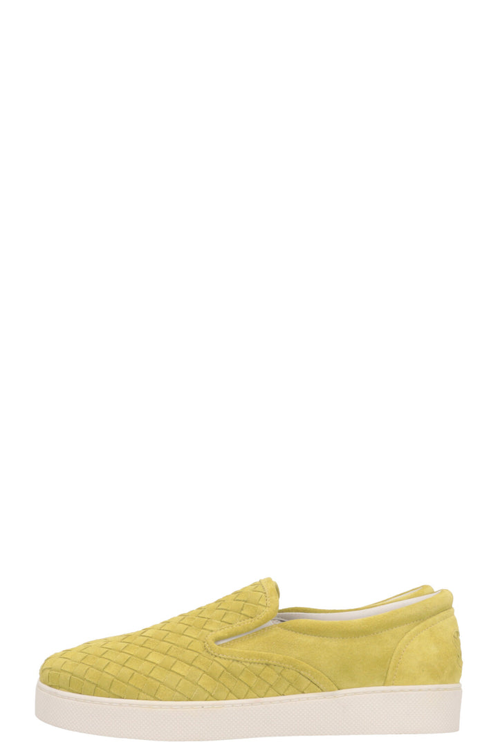 BOTTEGA VENETA Intrecciato Flats Suede Green