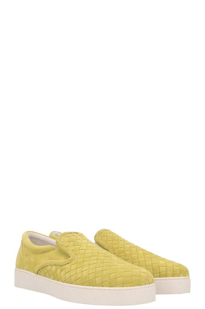 BOTTEGA VENETA Intrecciato Flats Suede Green