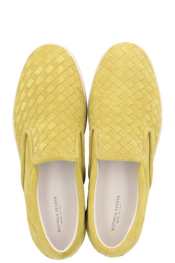 BOTTEGA VENETA Intrecciato Flats Suede Green