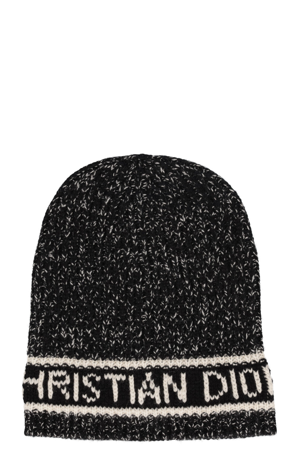 CHRISTIAN DIOR Knit Hat Wool Cashmere Black White – REAWAKE