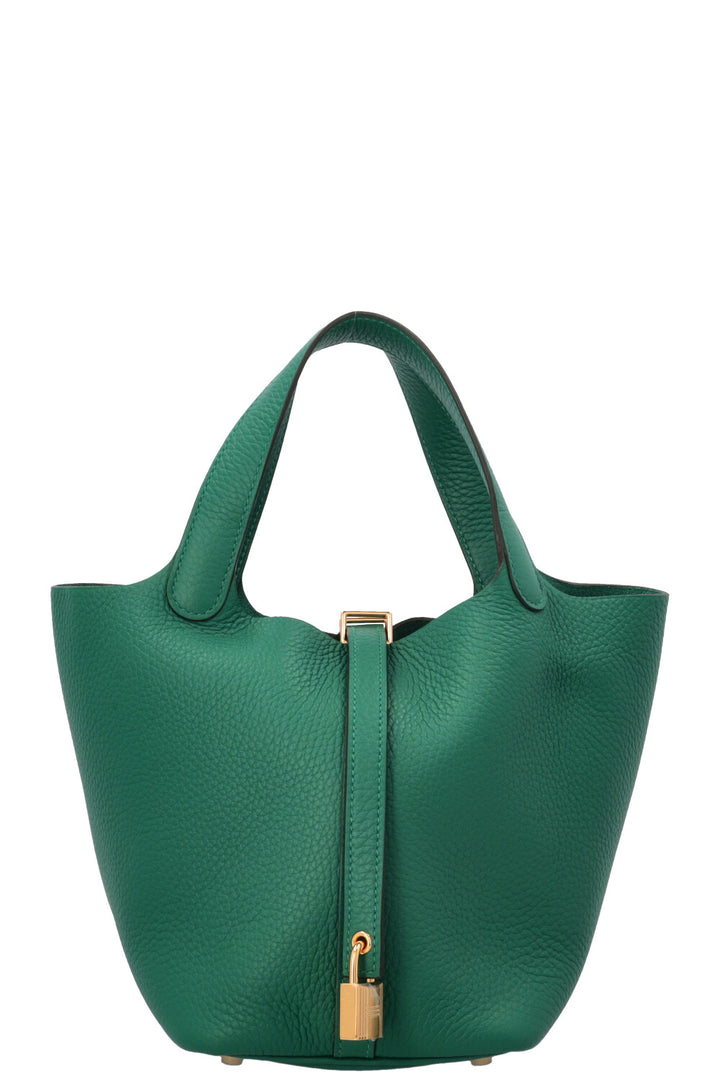HERMÈS Sac Picotin Lock 18 Clémence Vert Vertigo