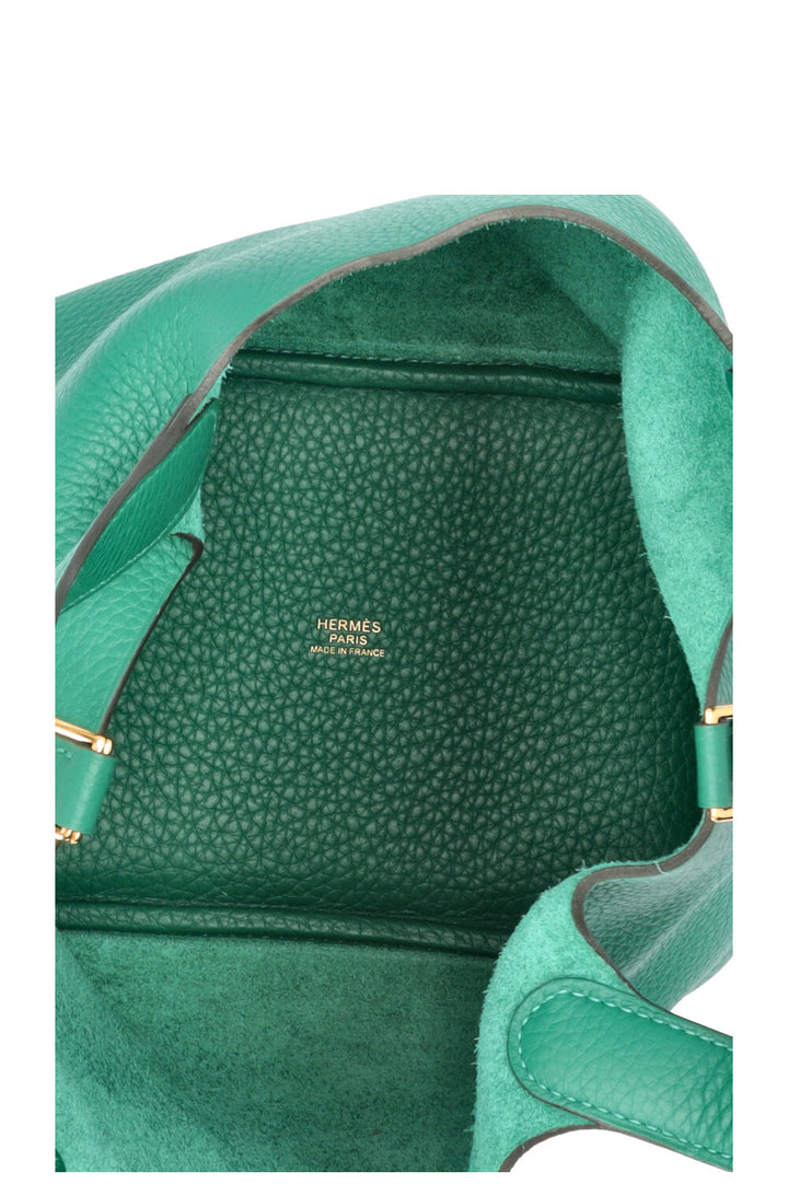 HERMÈS Sac Picotin Lock 18 Clémence Vert Vertigo