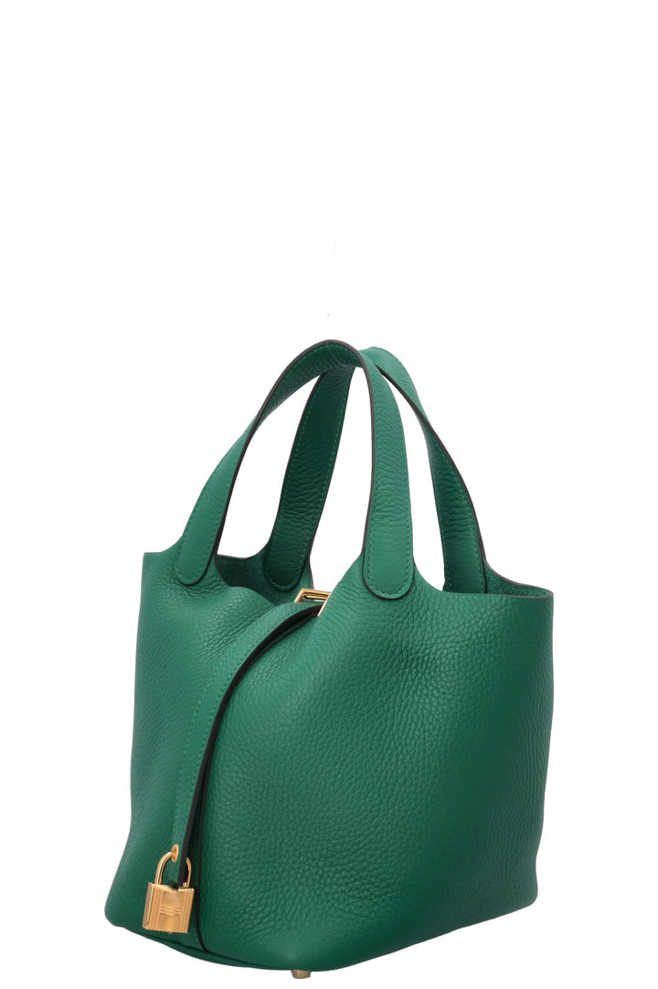 HERMÈS Sac Picotin Lock 18 Clémence Vert Vertigo