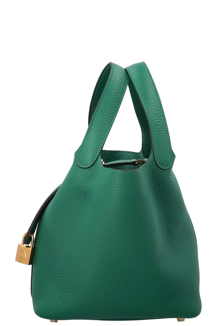 HERMÈS Sac Picotin Lock 18 Clémence Vert Vertigo