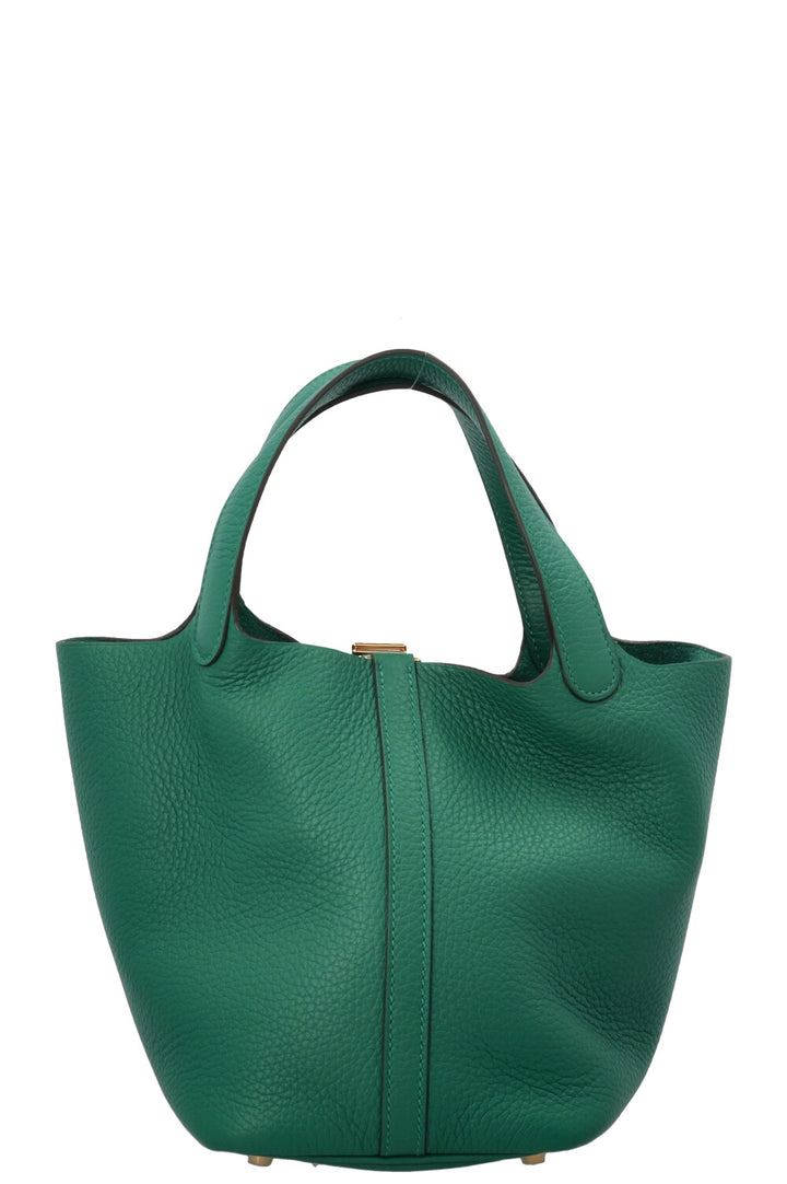 HERMÈS Sac Picotin Lock 18 Clémence Vert Vertigo