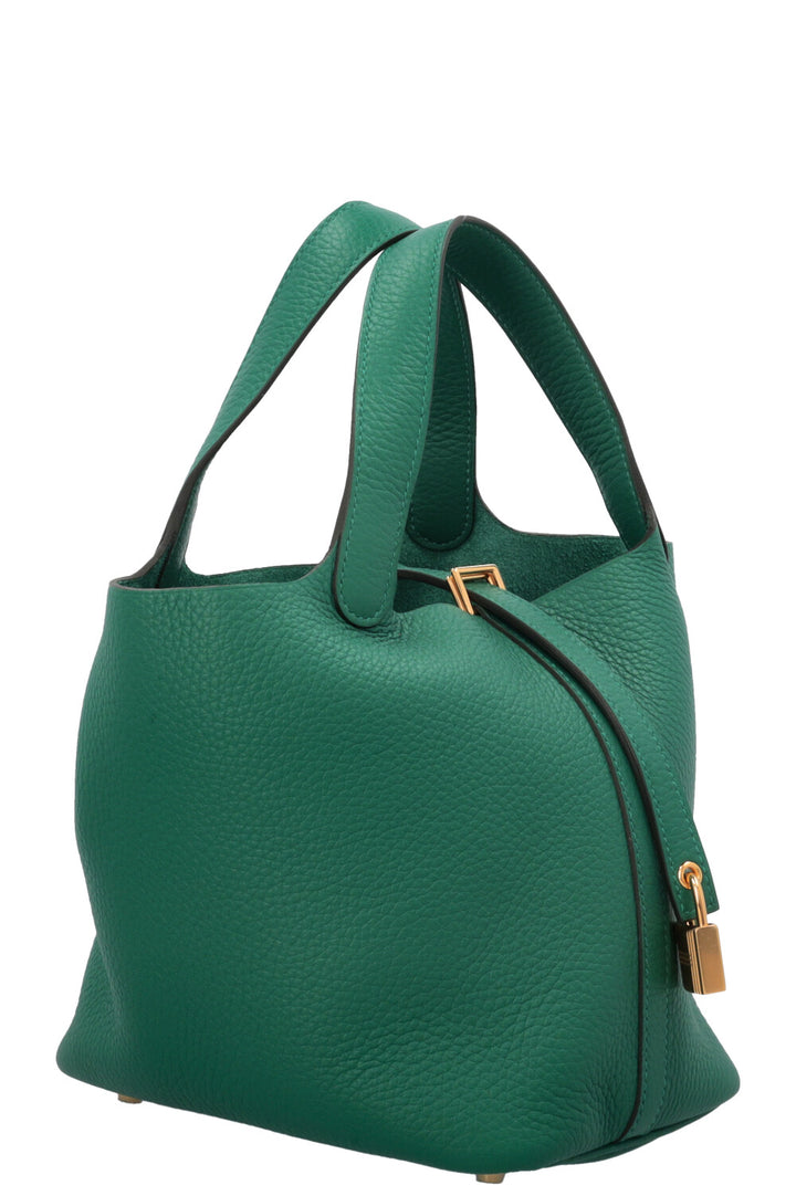 HERMÈS Sac Picotin Lock 18 Clémence Vert Vertigo