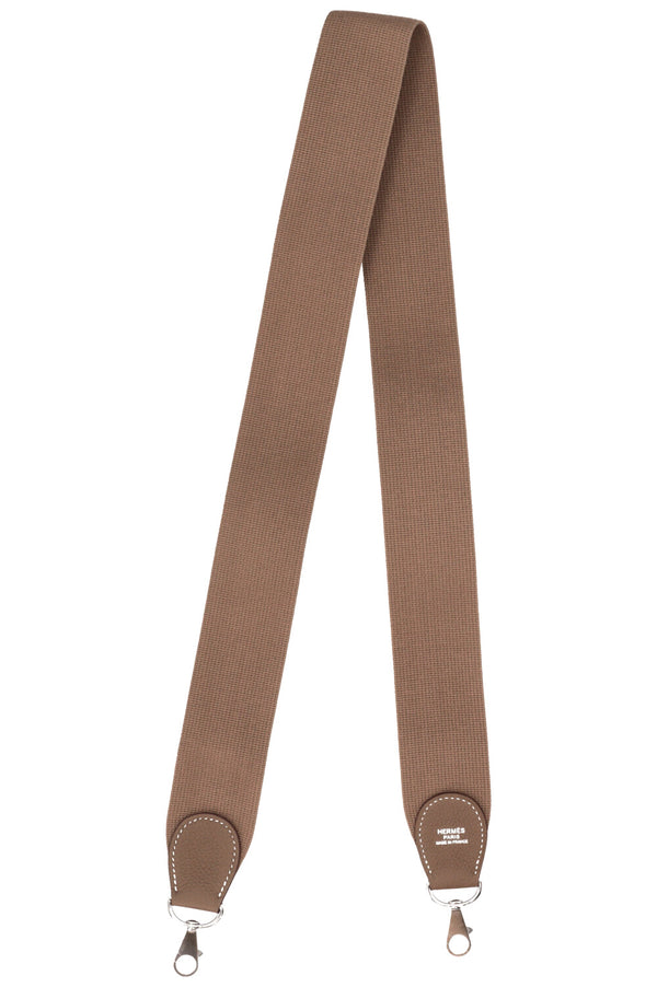 HERMÈS Crossbody Strap Palladium Etoupe
