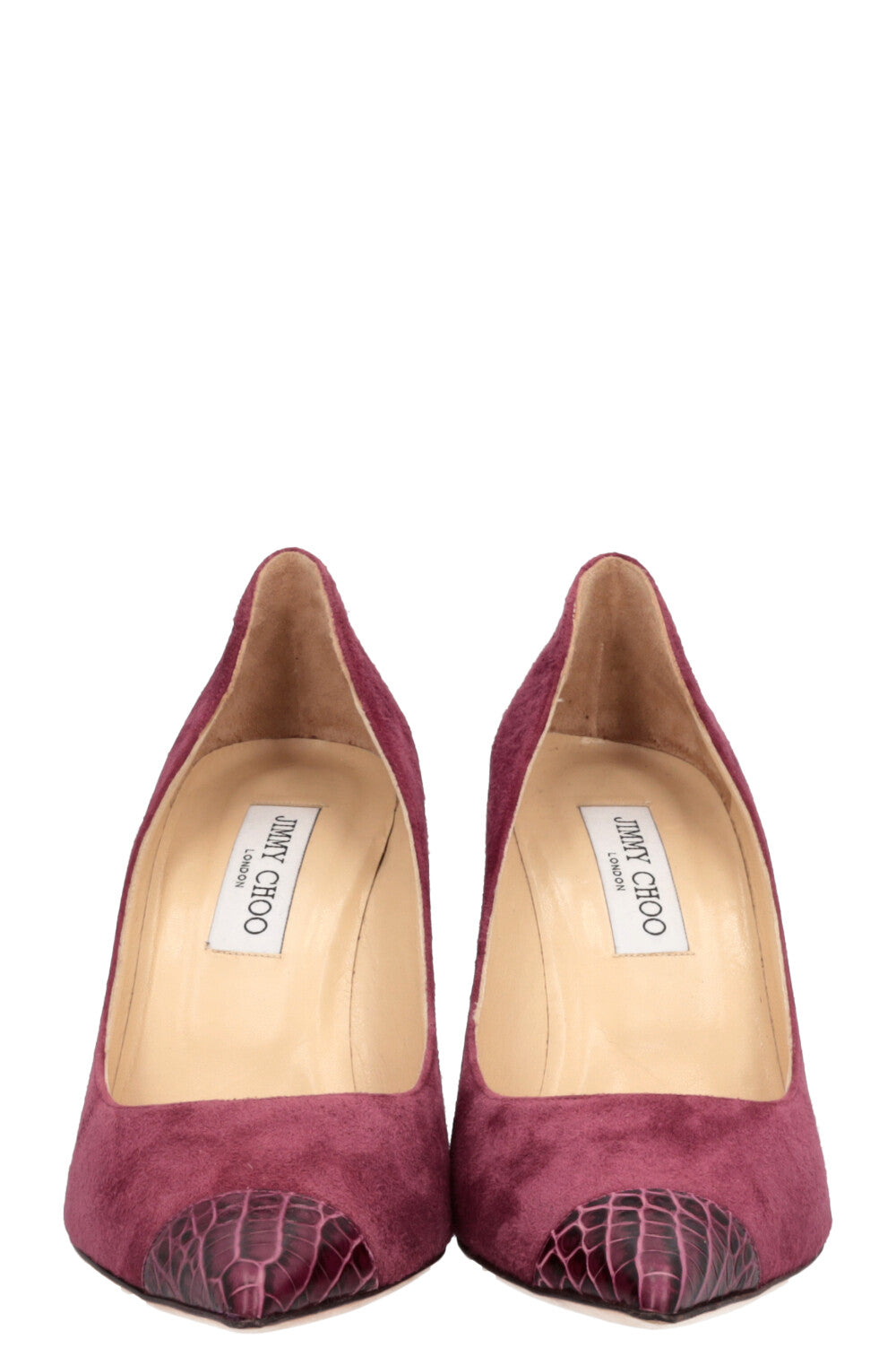 JIMMY CHOO Heels Croc Embossed Purple