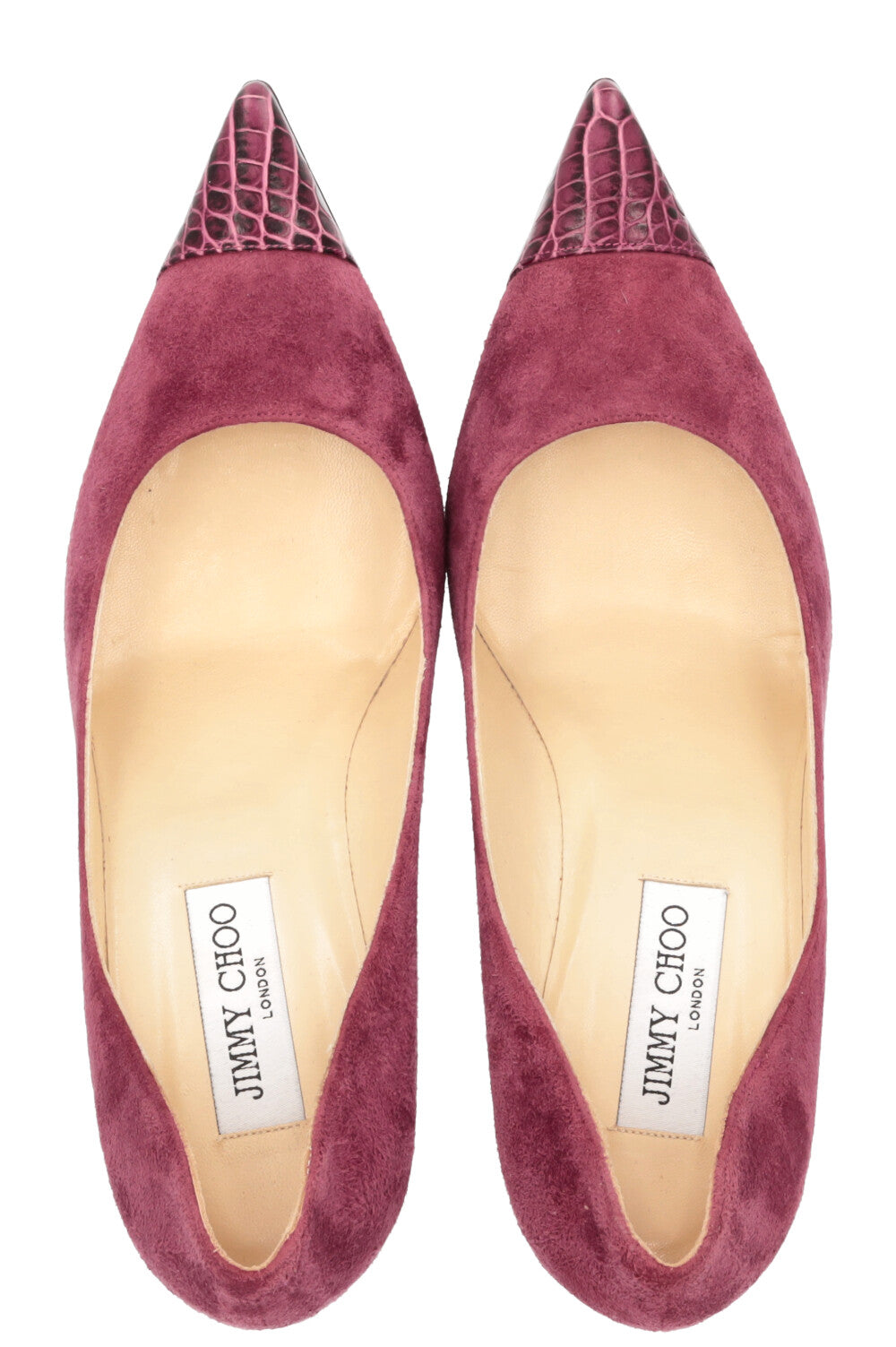JIMMY CHOO Heels Croc Embossed Purple