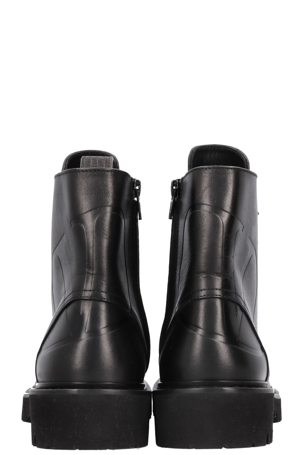 Bottines à lacets avec logo V VALENTINO noires