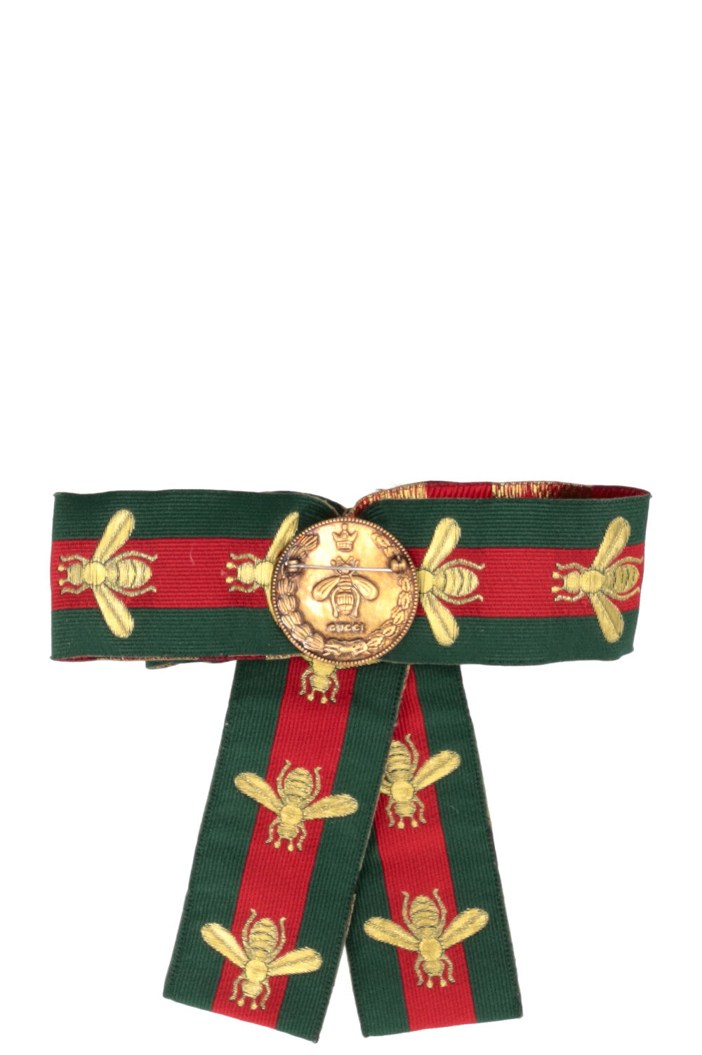 GUCCI Pearl Bee Bow Brooch