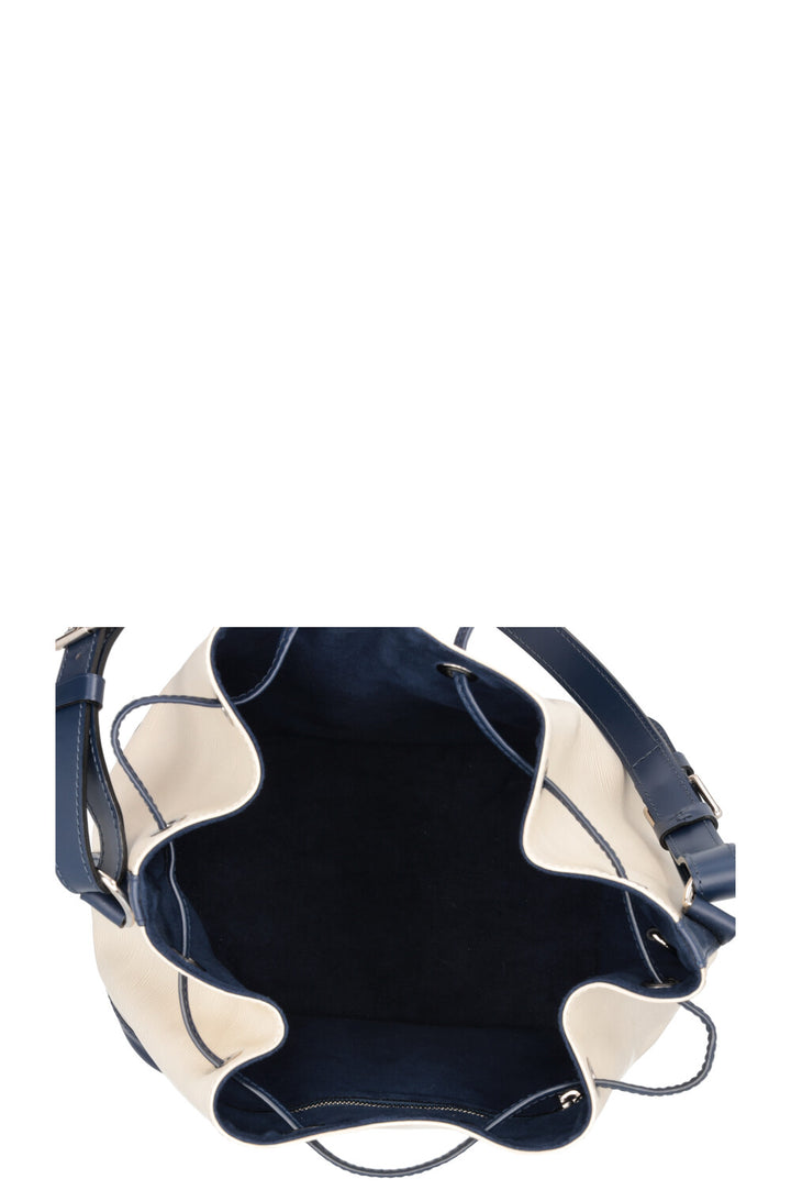 LOUIS VUITTON Petit Sac Noé Epi Cream Navy