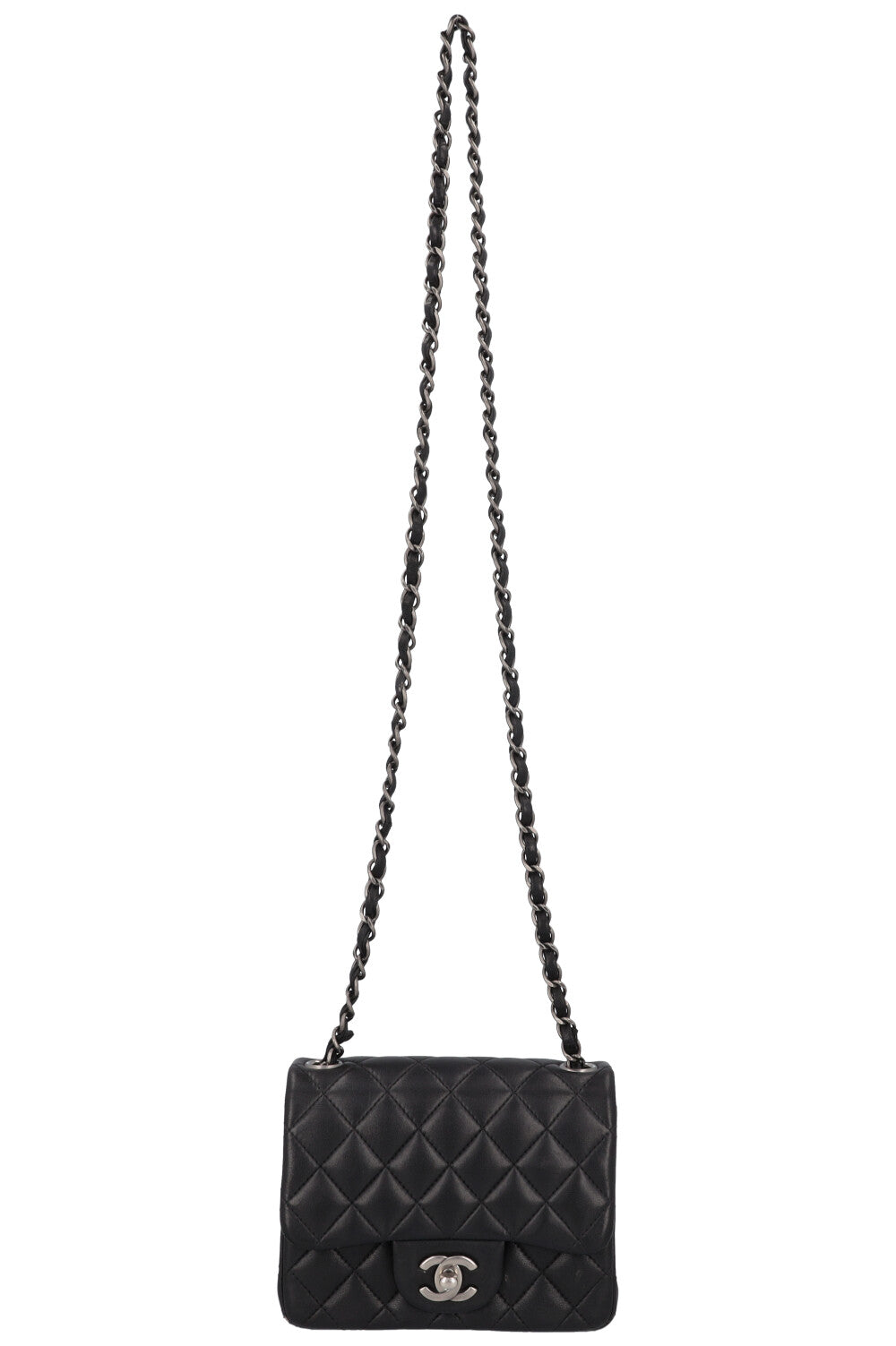 CHANEL Mini Square Flap Bag Black
