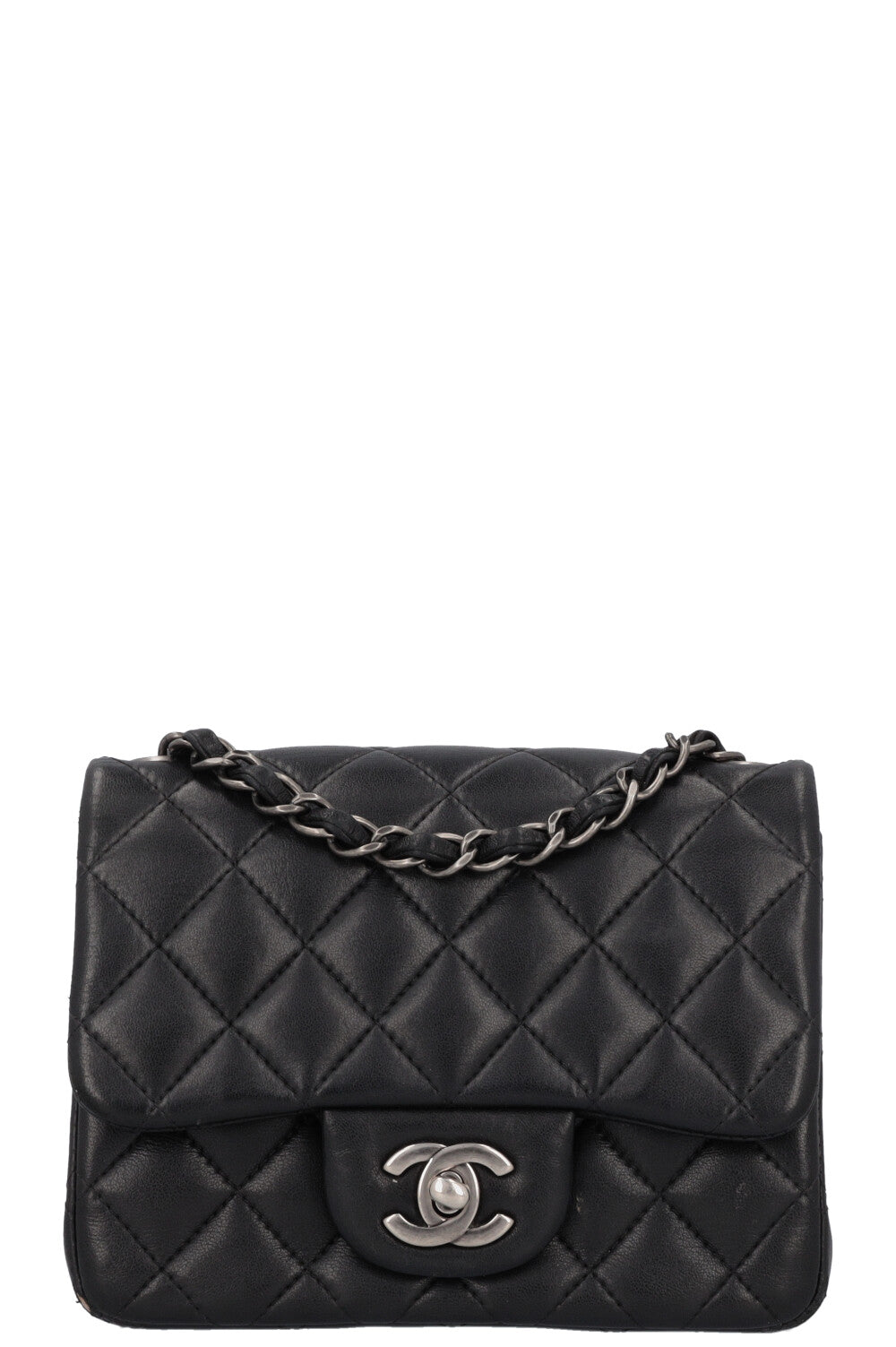 CHANEL Mini Square Flap Bag Black