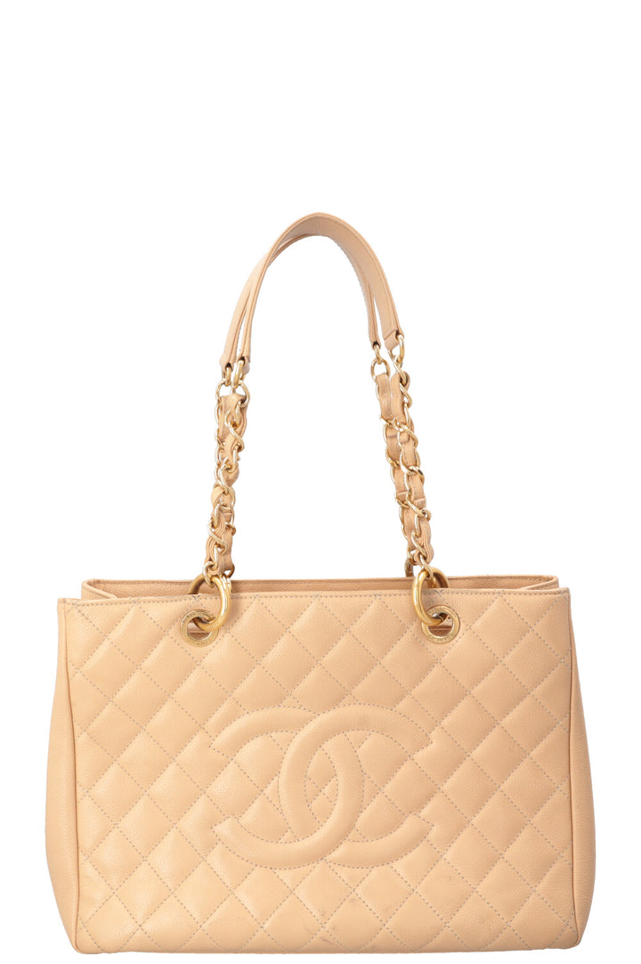 CHANEL GST Tote Bag Beige Caviar