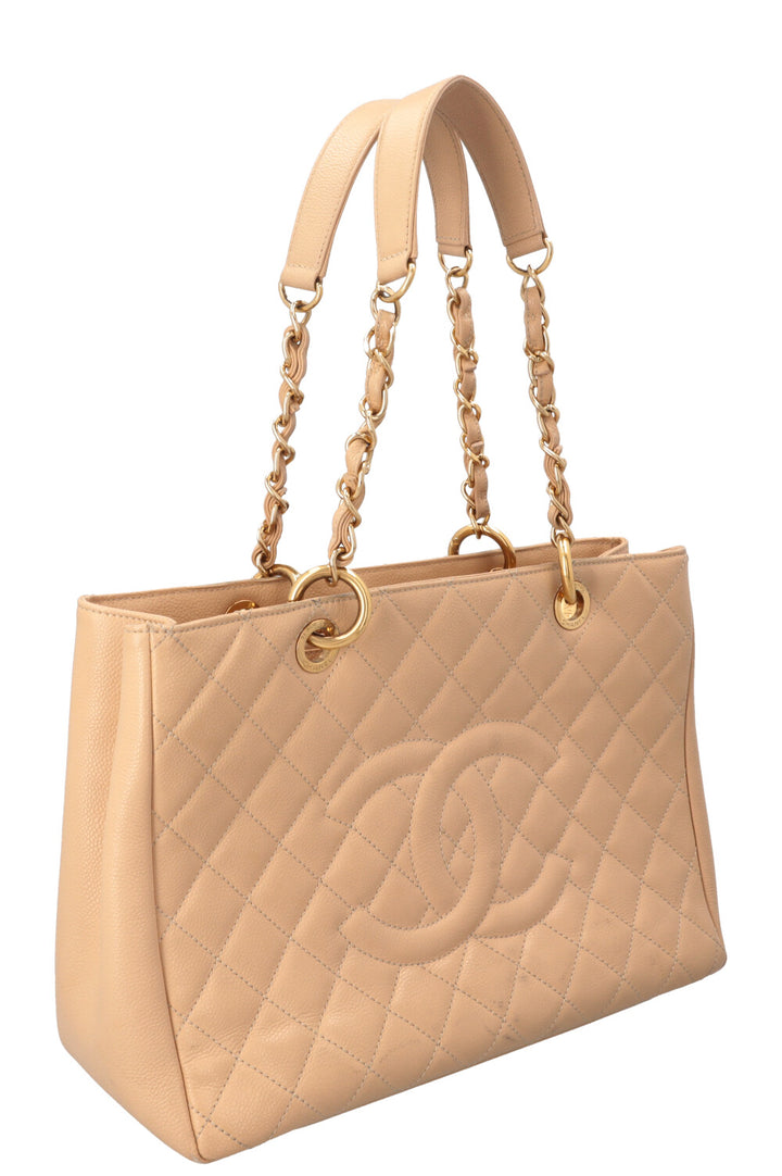 CHANEL GST Tote Bag Beige Caviar