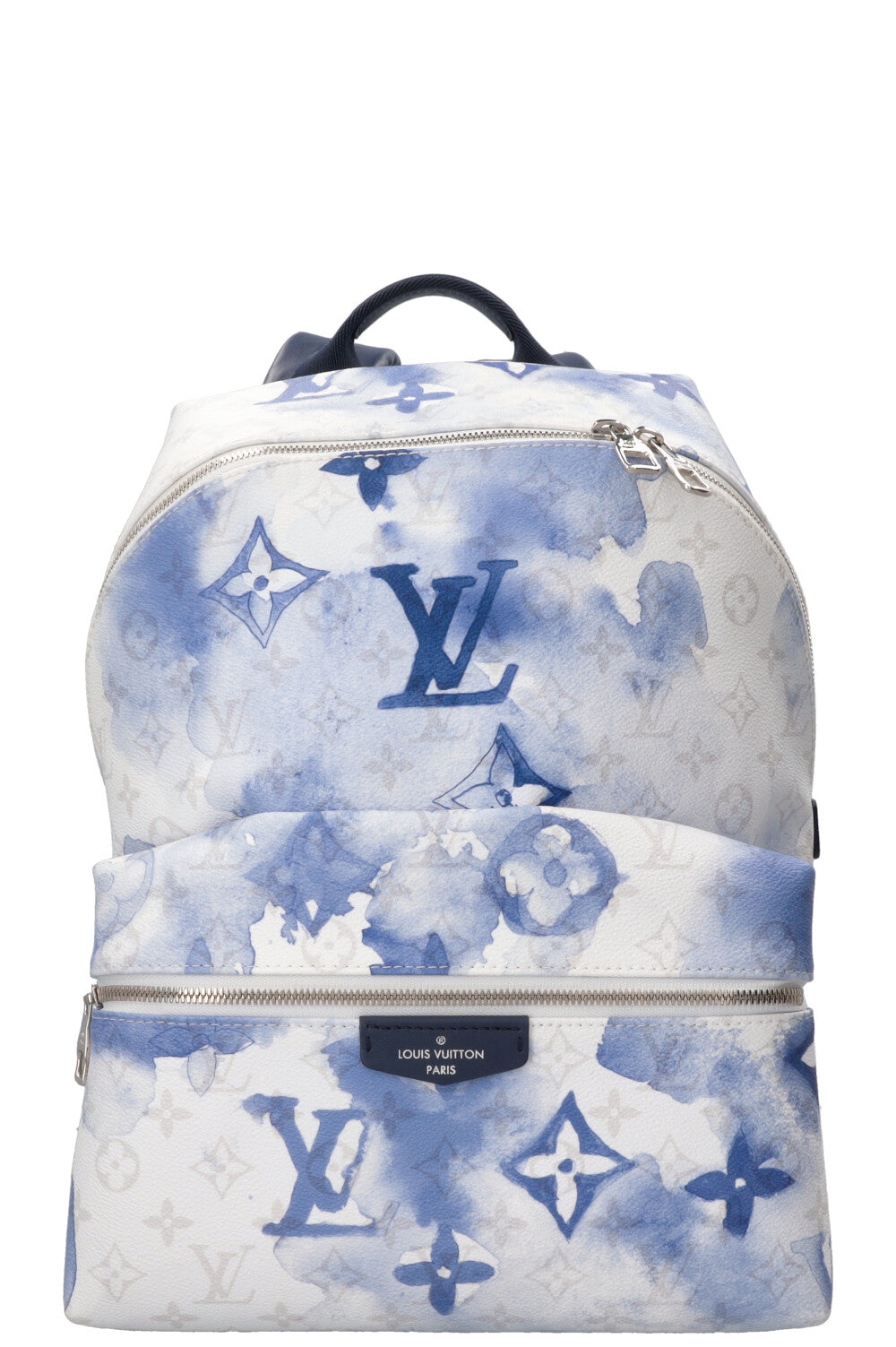 LOUIS VUITTON Sac à dos Discovery PM toile Monogram aquarelle bleue