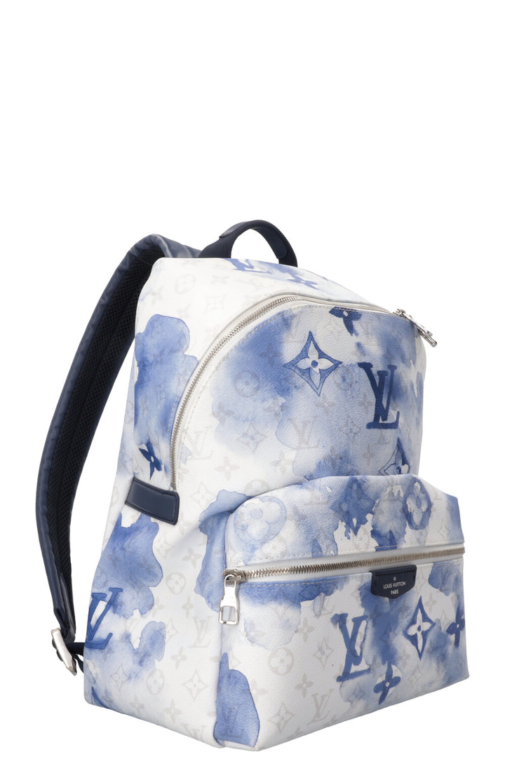 LOUIS VUITTON Sac à dos Discovery PM toile Monogram aquarelle bleue