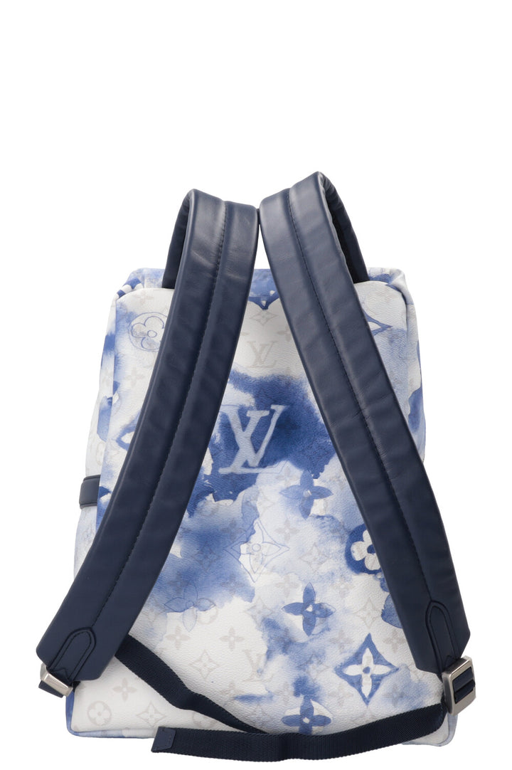 LOUIS VUITTON Sac à dos Discovery PM toile Monogram aquarelle bleue