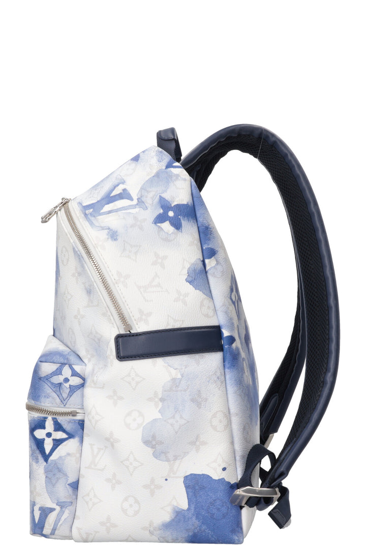 LOUIS VUITTON Sac à dos Discovery PM toile Monogram aquarelle bleue