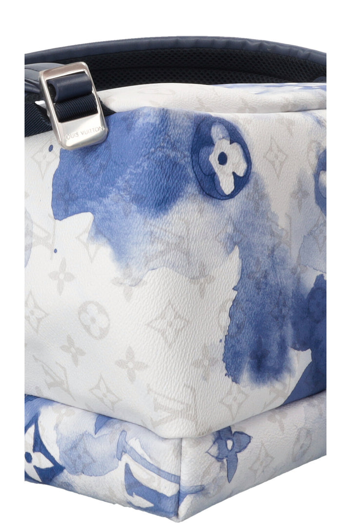 LOUIS VUITTON Sac à dos Discovery PM toile Monogram aquarelle bleue