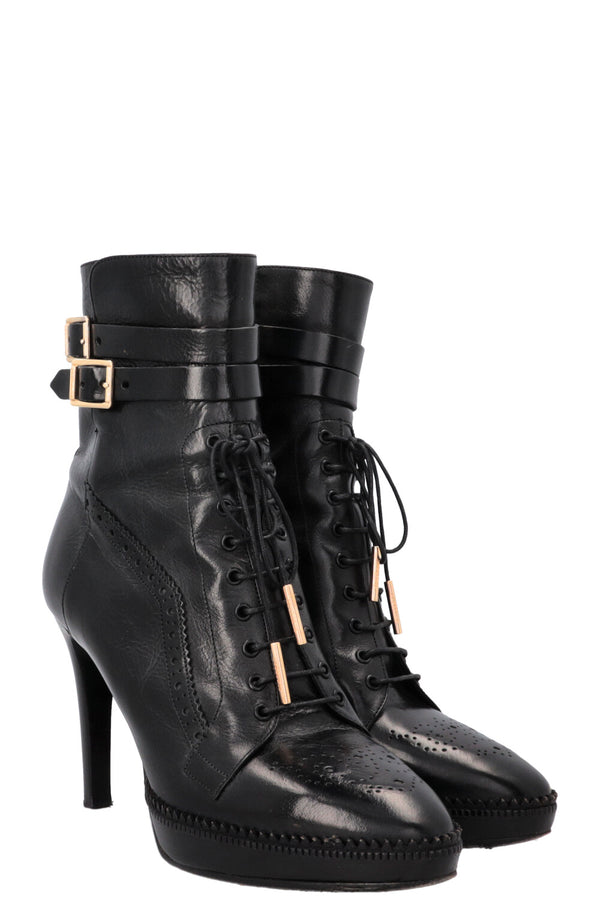 Bottes à plateforme BURBERRY Brogue Manners 100 noires