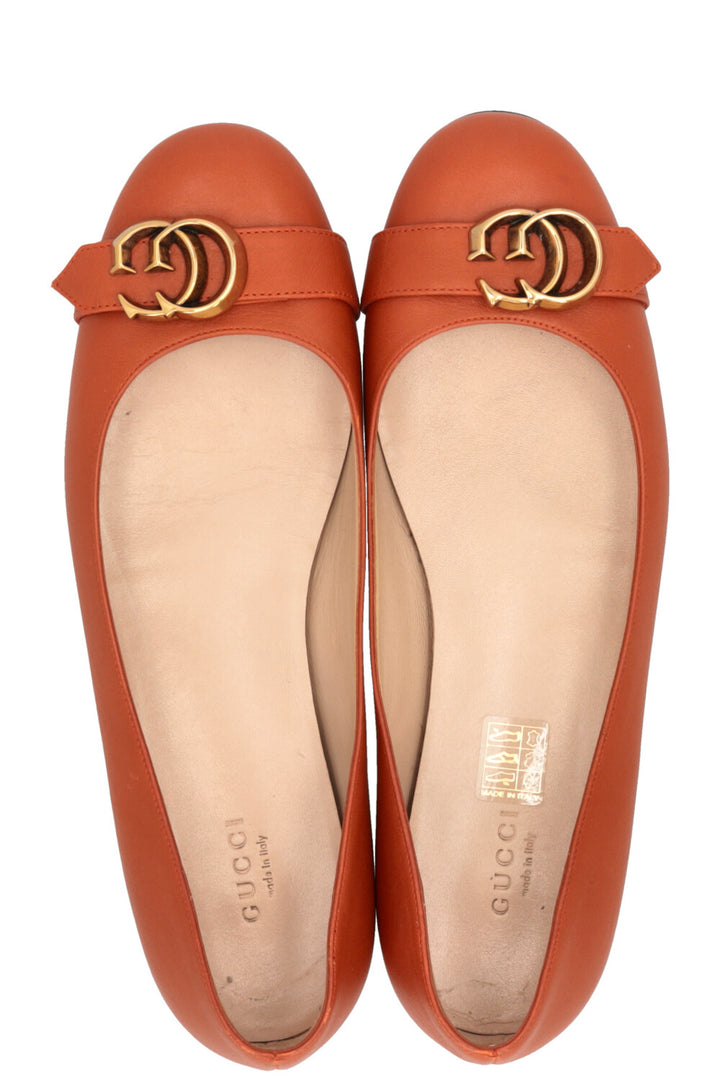 GUCCI GG Ballerina Flats Orange