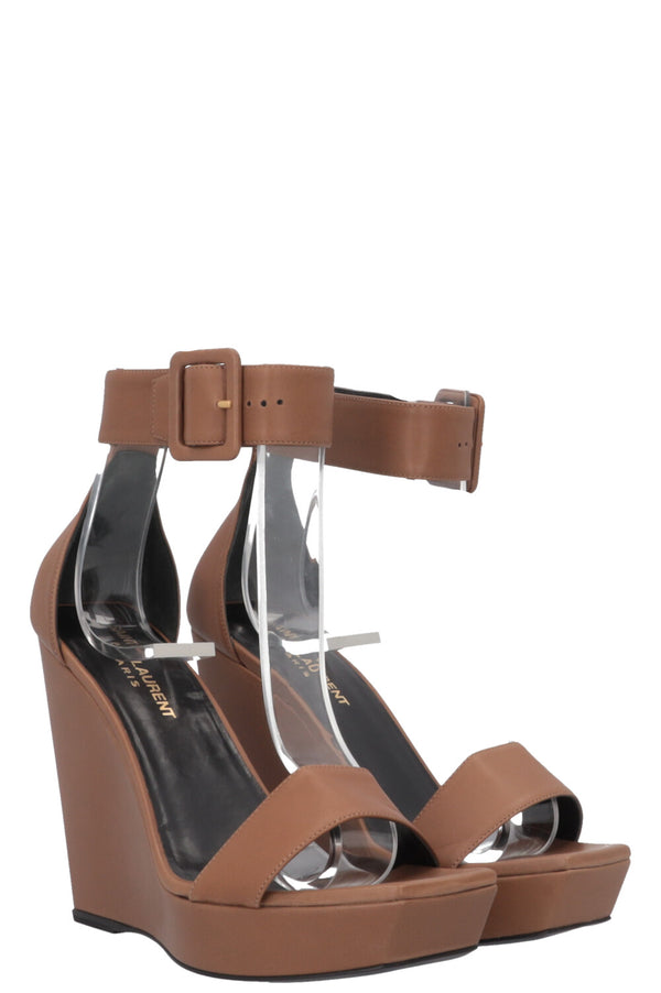 SAINT LAURENT Wedge Heels Brown