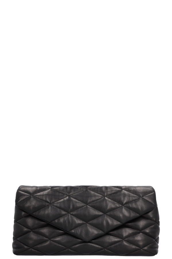 SAINT LAURENT Sade Puffer Clutch Black