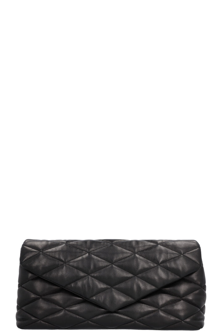 SAINT LAURENT Sade Puffer Clutch Black