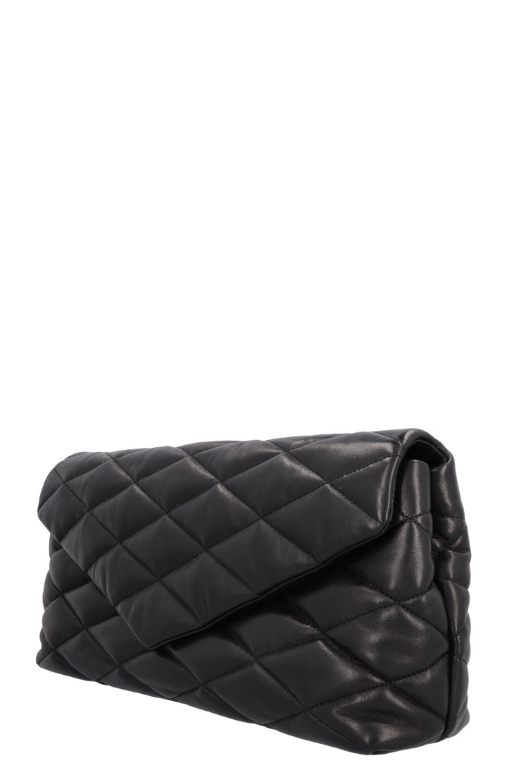 SAINT LAURENT Sade Puffer Clutch Black
