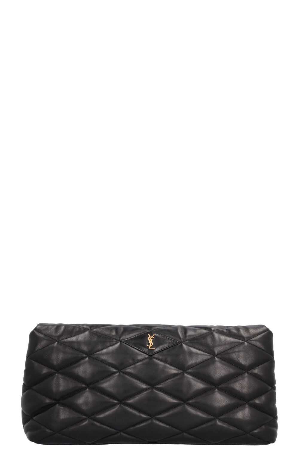 SAINT LAURENT Sade Puffer Clutch Black