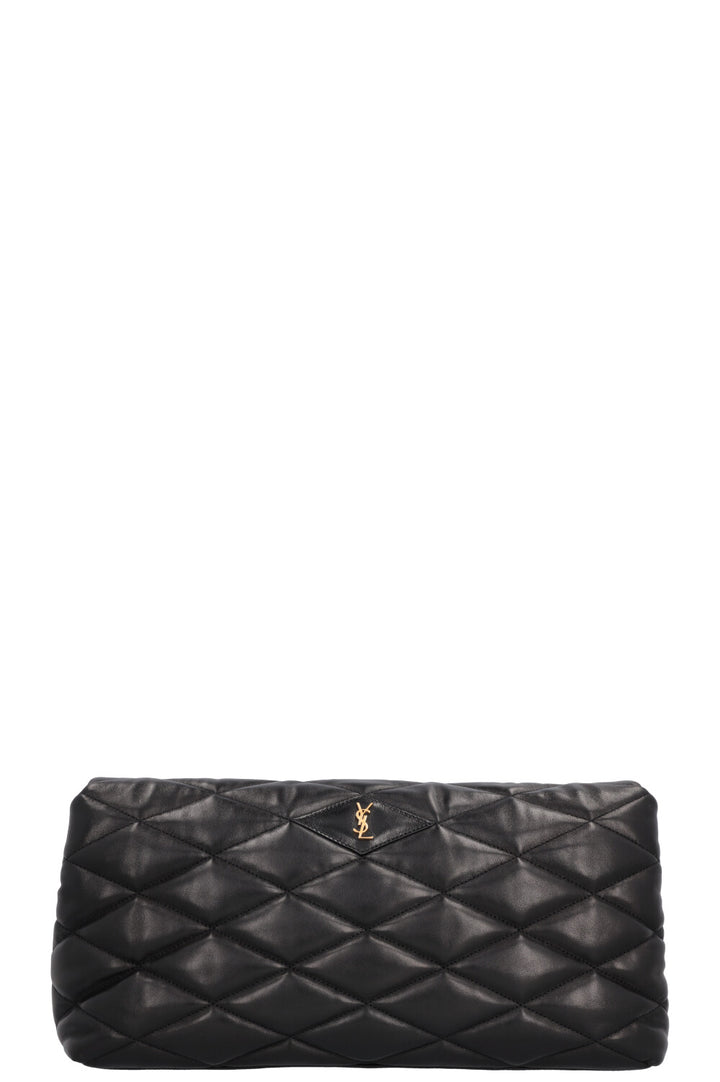 SAINT LAURENT Sade Puffer Clutch Black
