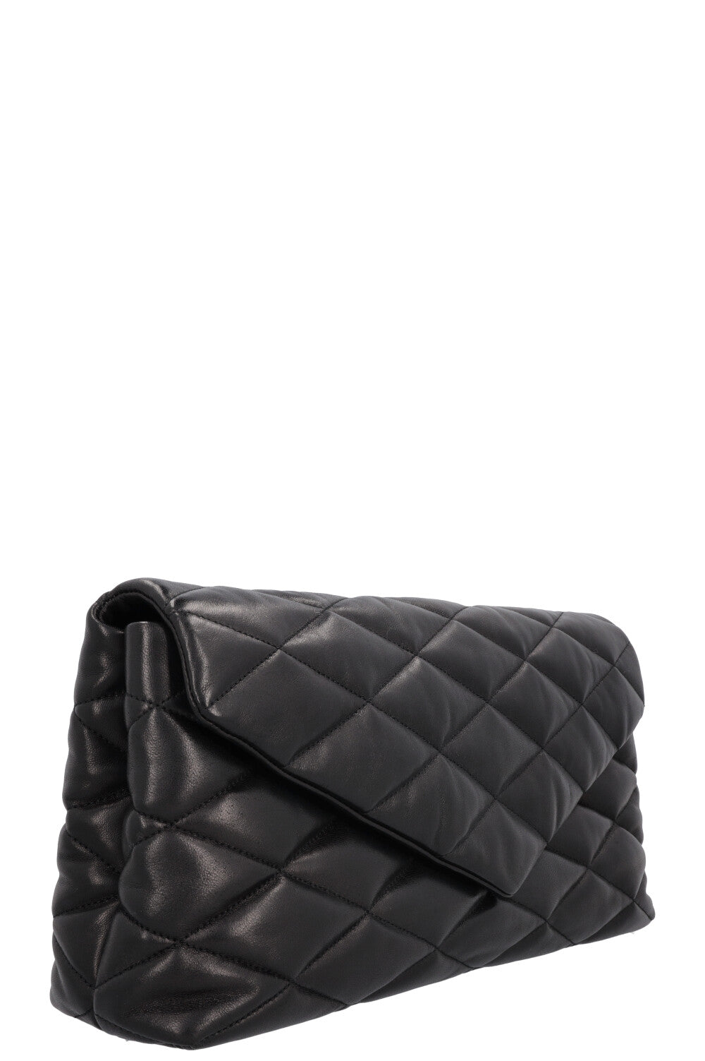 SAINT LAURENT Sade Puffer Clutch Black
