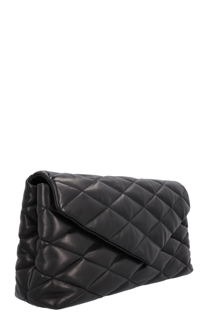 SAINT LAURENT Sade Puffer Clutch Black