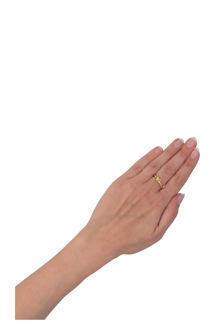 POMELLATO M'ama Non M'ama Ring 18k Rose Gold Peridot