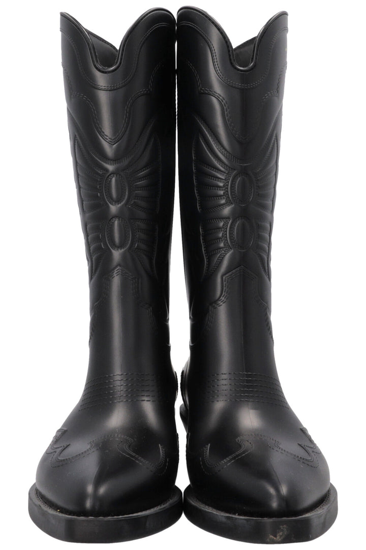 CHRISTIAN DIOR Bottes de Cowboy Caoutchouc Noir