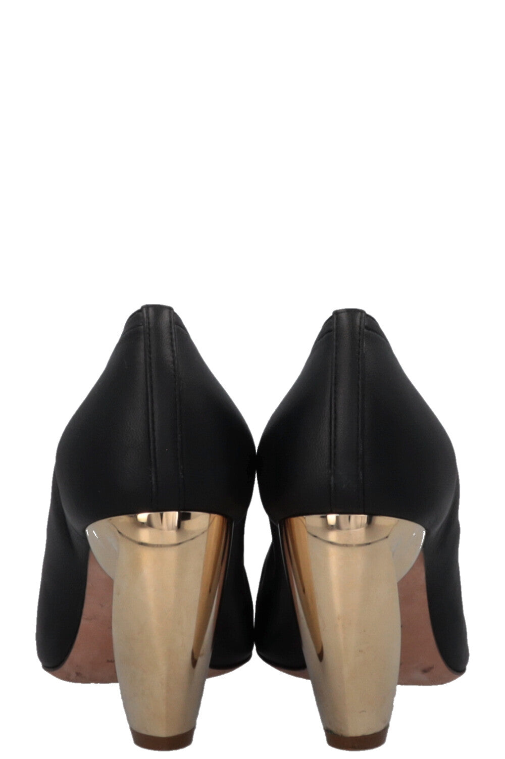 CHRISTIAN DIOR Golden Heel Sock Heels Black