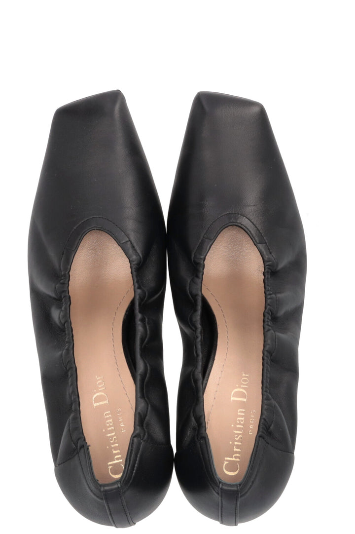 CHRISTIAN DIOR Golden Heel Sock Heels Black