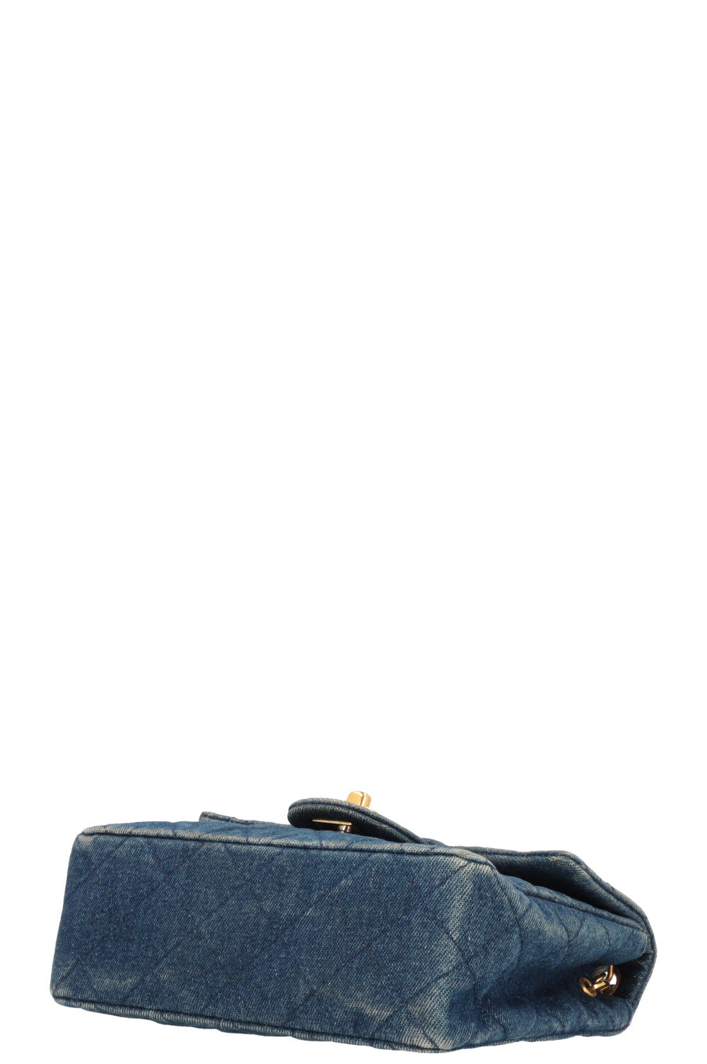 CHANEL Mini Square Flap Bag Denim Blue