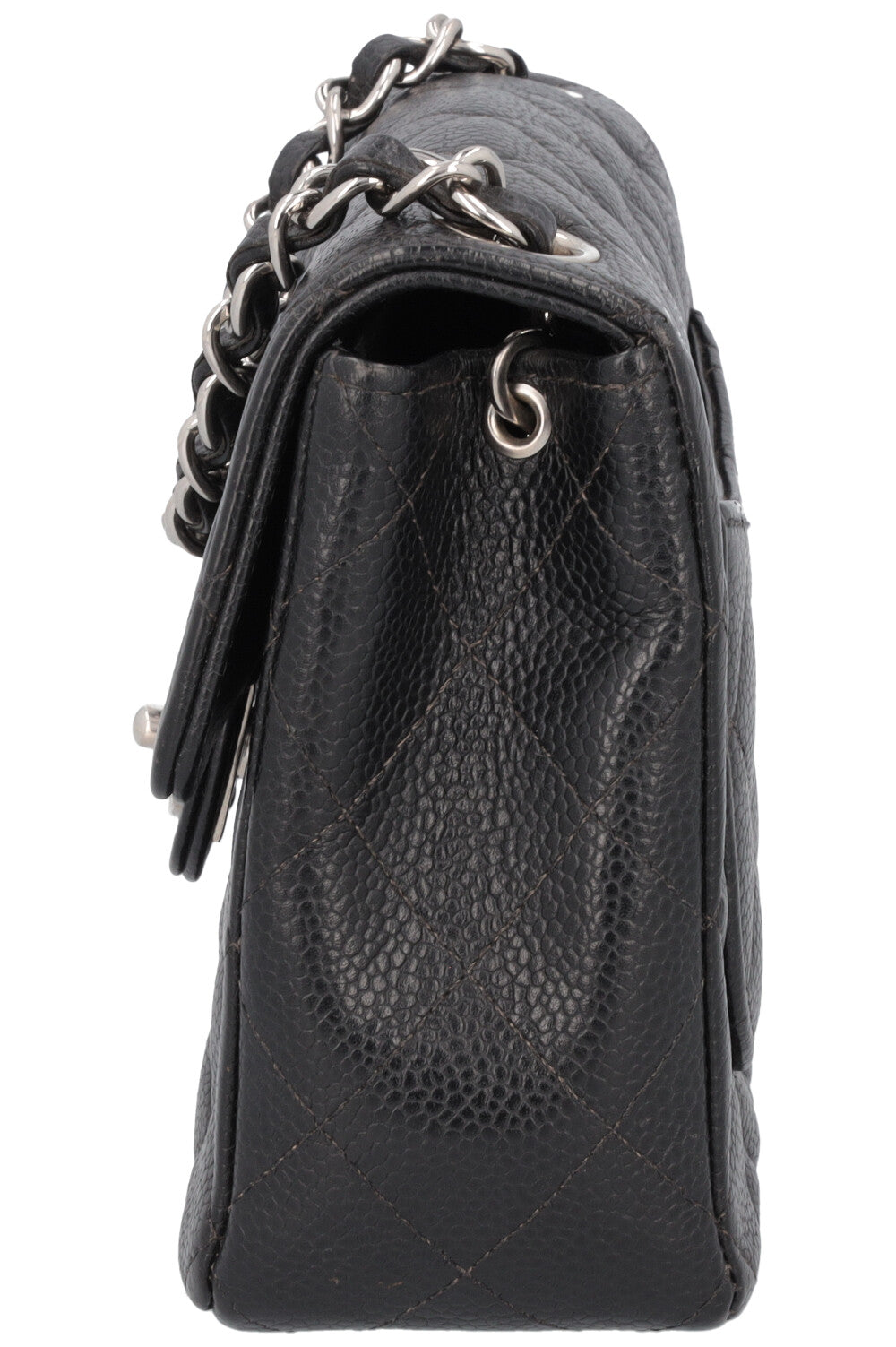 CHANEL Mini Square Flap Bag Caviar Black