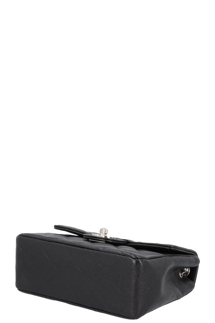 CHANEL Mini Square Flap Bag Caviar Black