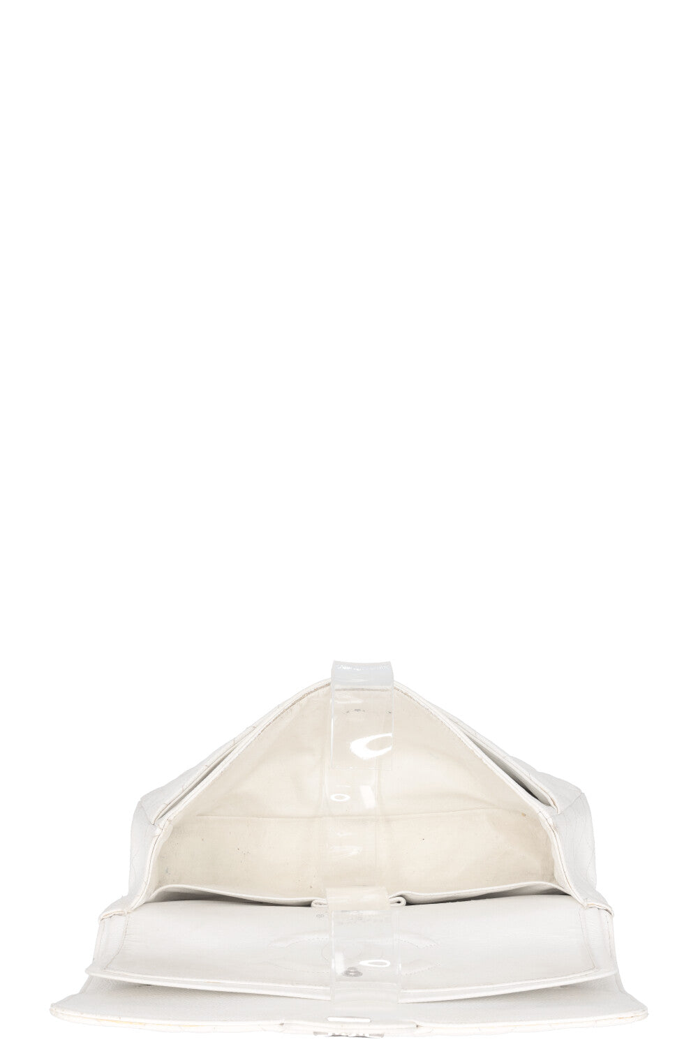 CHANEL Classic Double Flap Bag Medium White