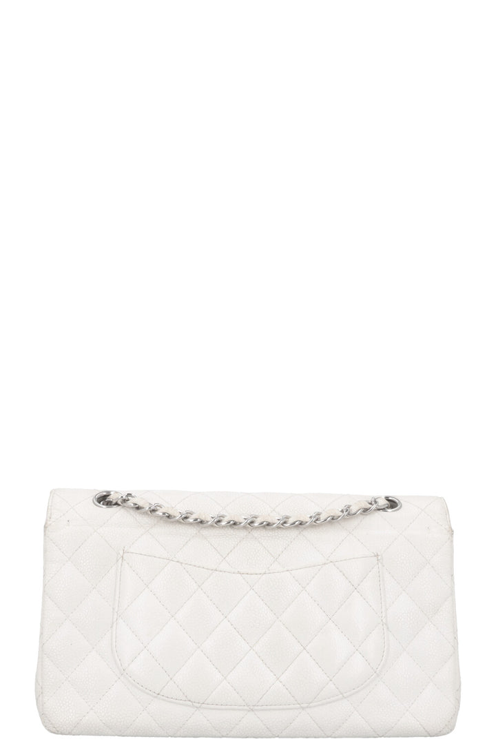 CHANEL Classic Double Flap Bag Medium White