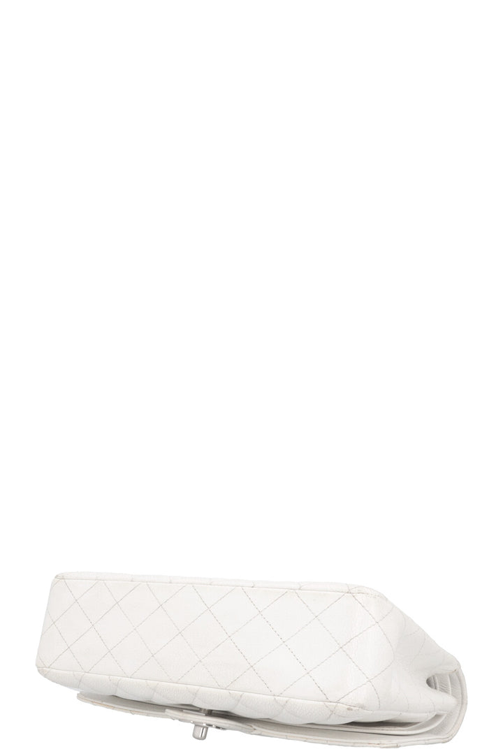 CHANEL Classic Double Flap Bag Medium White