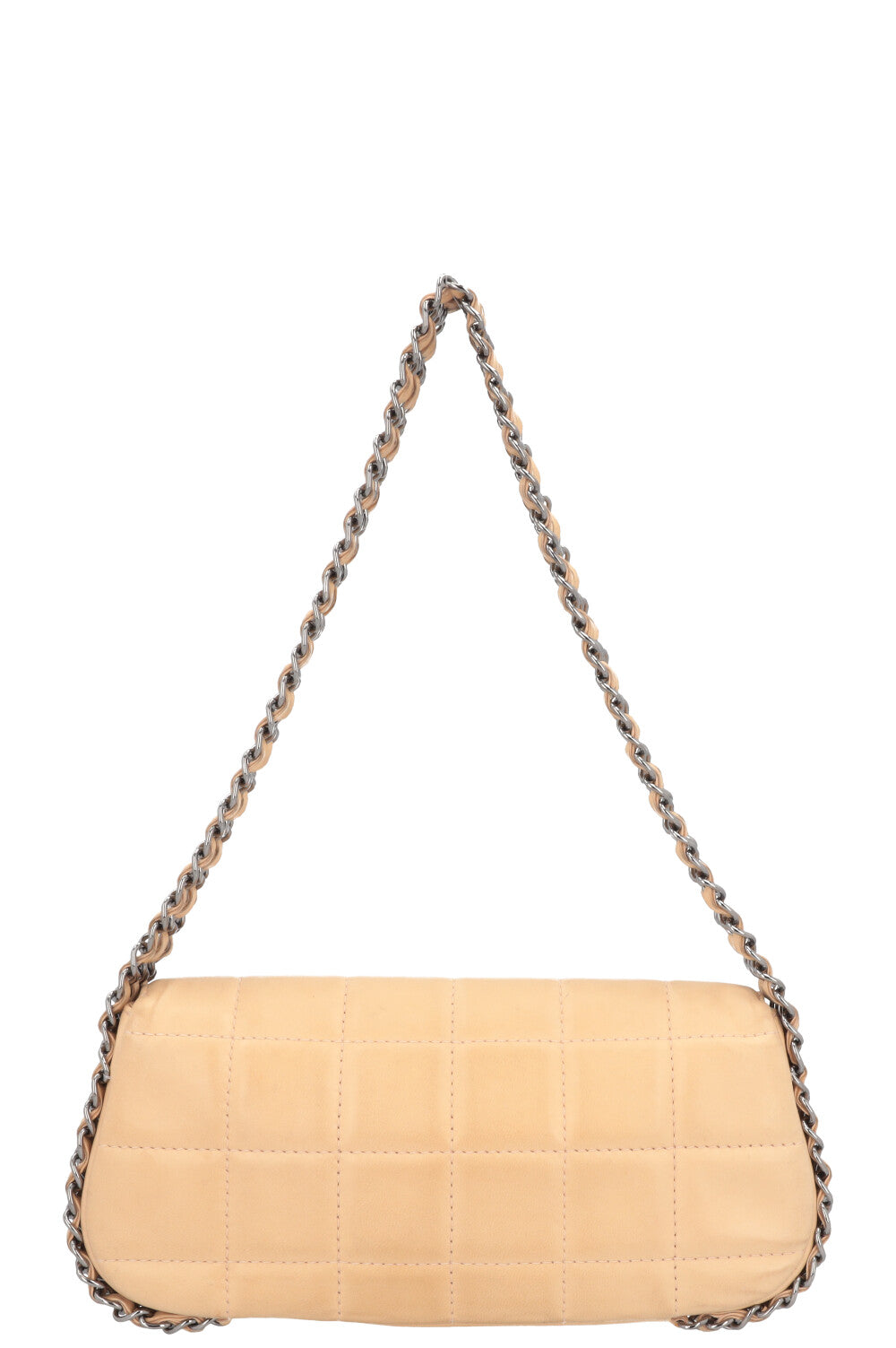 CHANEL Multichain Chocolate Bar Bag Leather Beige