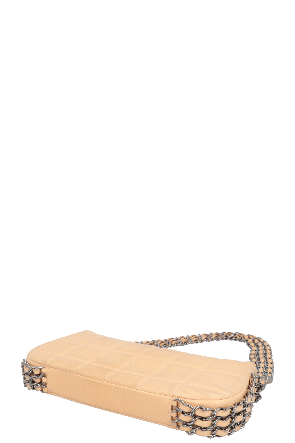 CHANEL Multichain Chocolate Bar Bag Leather Beige