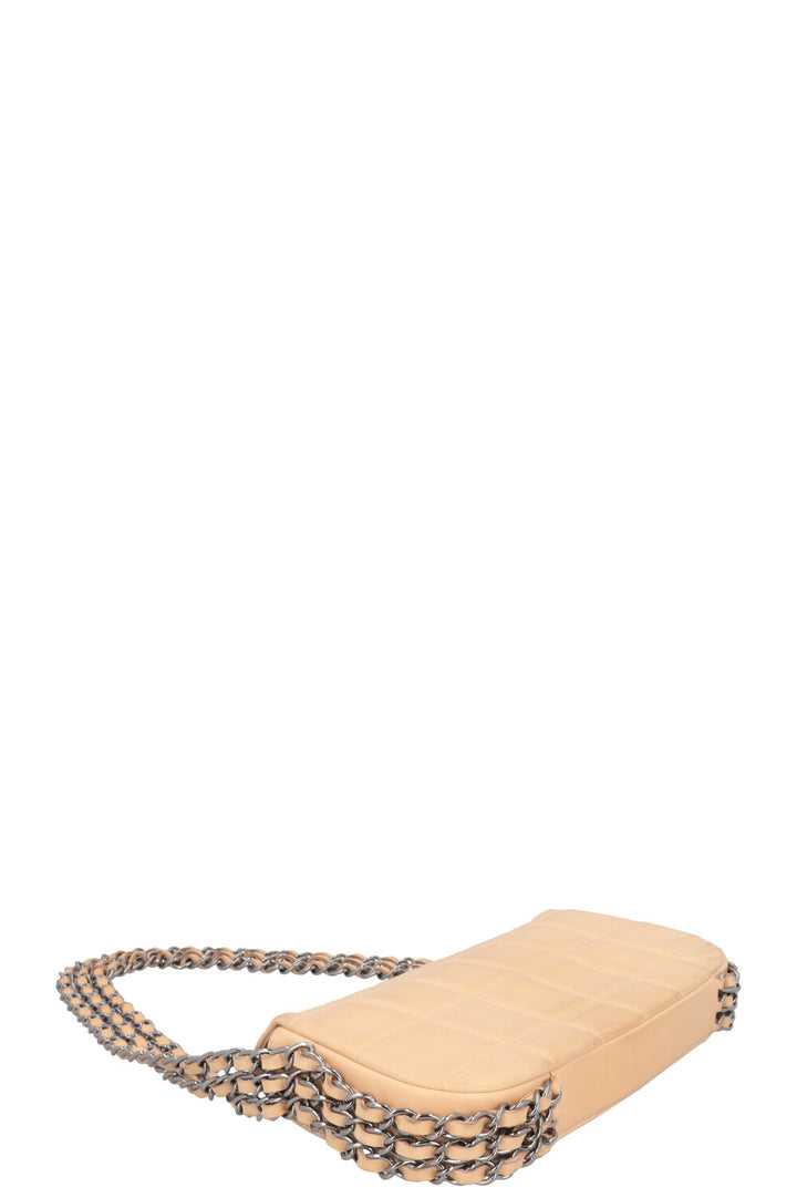 CHANEL Multichain Chocolate Bar Bag Leather Beige