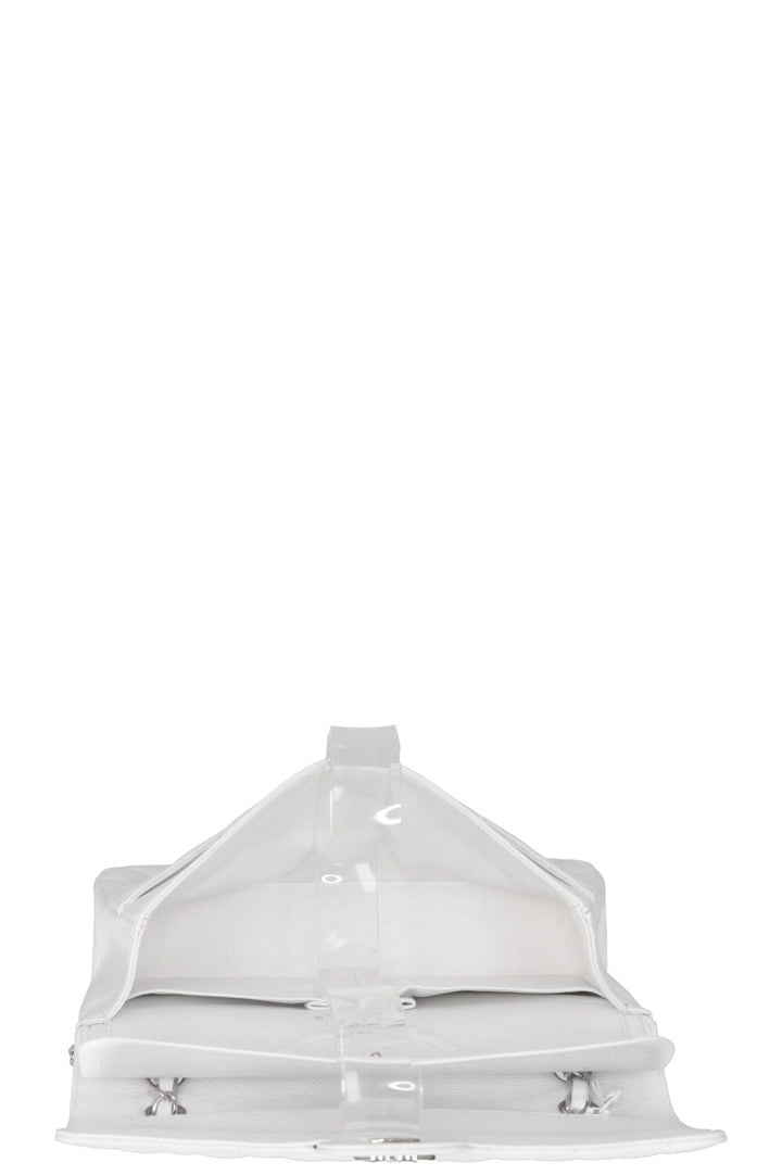 CHANEL Classic Double Flap Bag Medium White